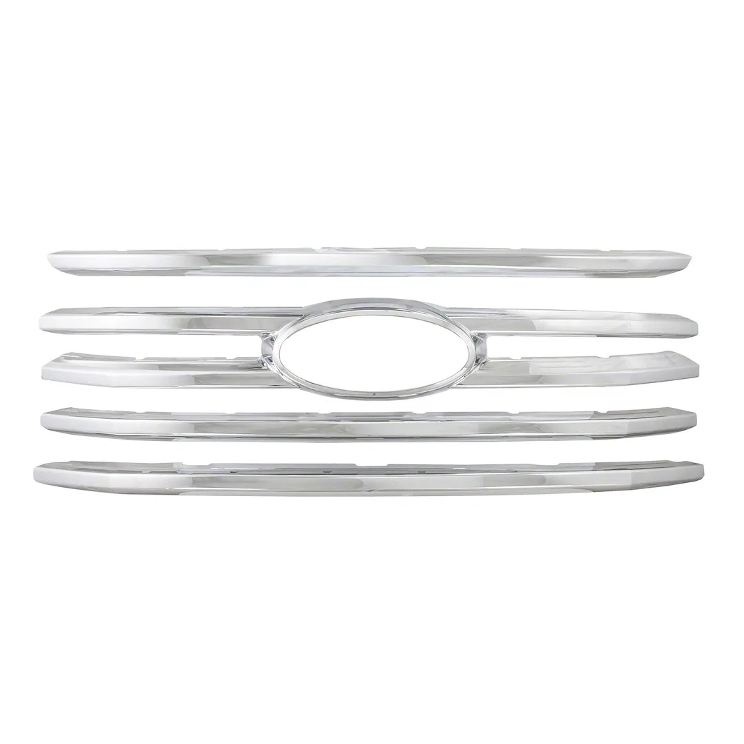 IWCGI131 – COAST2COAST Grille Insert, Overlay Horizontal Bar Style 4 Piece With Emblem Cutout Chrome Plated ABS Plast...
